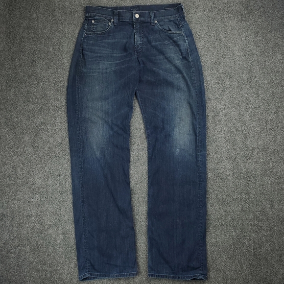 Citizens Of Humanity Sid Jeans Mens 31 Straight Leg Dark Wash Blue USA Made - Picture 1 of 15